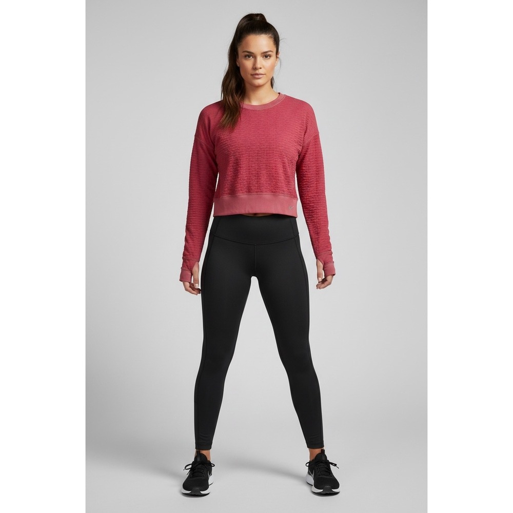 NIKE Therma-FIT Element Reversible Running Crew Pullover Sweatshirt Pink NWT